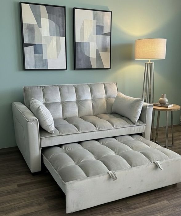 Sofa-cama cinzento