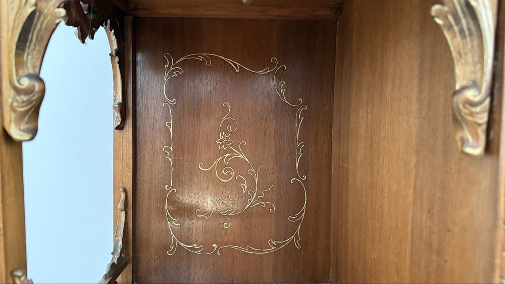 Pałacowy kabinet Rococo | Ręcznie malowany | XIX wiek witryna komoda konsola kresens