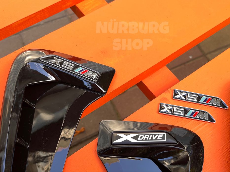 Накладки на крылья жабры воздухозаборники BMW X5 F15 xDrive X5M черные