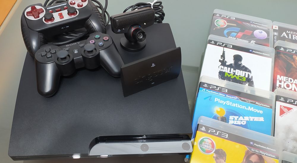 PS3 300GB + Games + Controllers + Mic + Motion Controller64729960776449121