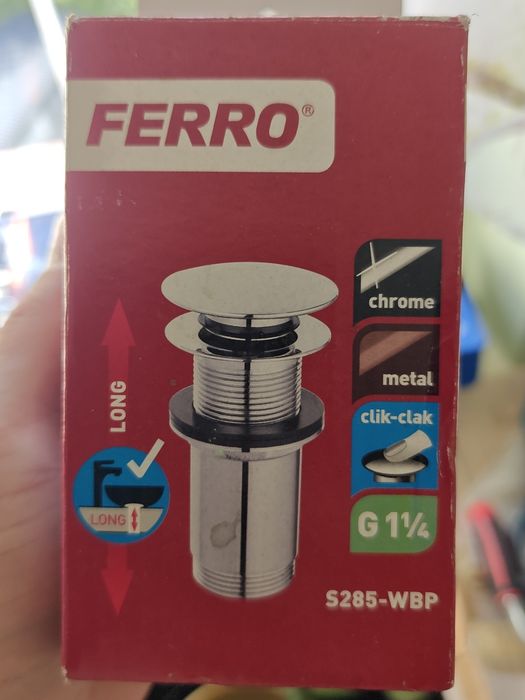 Syfon łazienkowy Ferro klik klak