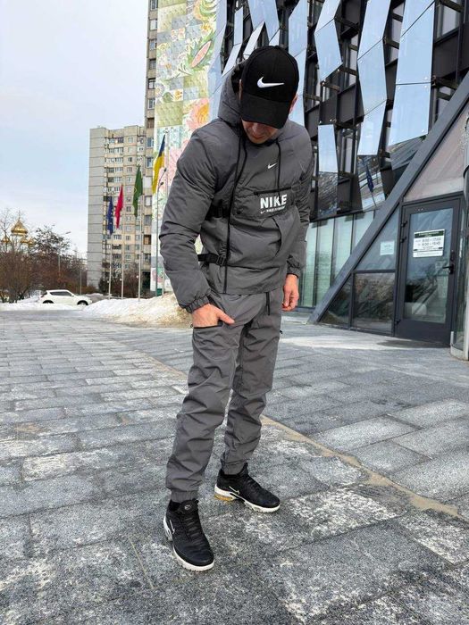 Мужская куртка Nike демисезонная анорак Найк весна осень черная S-XXL