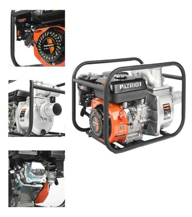 Мотопомпа для чистої води бензинова PATRIOT 4-тактний 1000 л/хв 80 мм