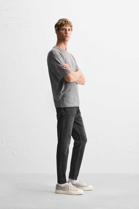Czarne jeansy ZARA 36 slim dżinsy