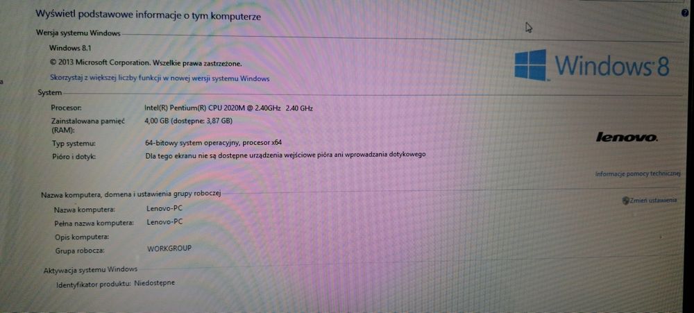 Lenovo G580 laptop 4 GB 15,5 " stan bdb