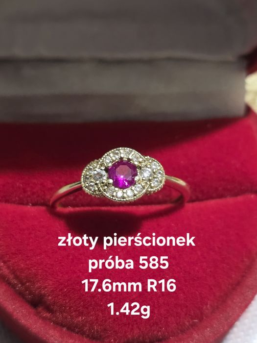 Złoty pierścionek 585 R16