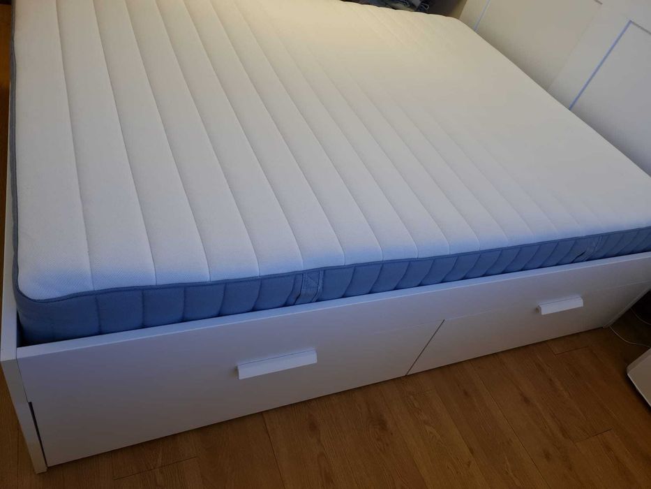 VALEVÅG Colchão molas ensacadas, firme, 160x200 – Como Novo