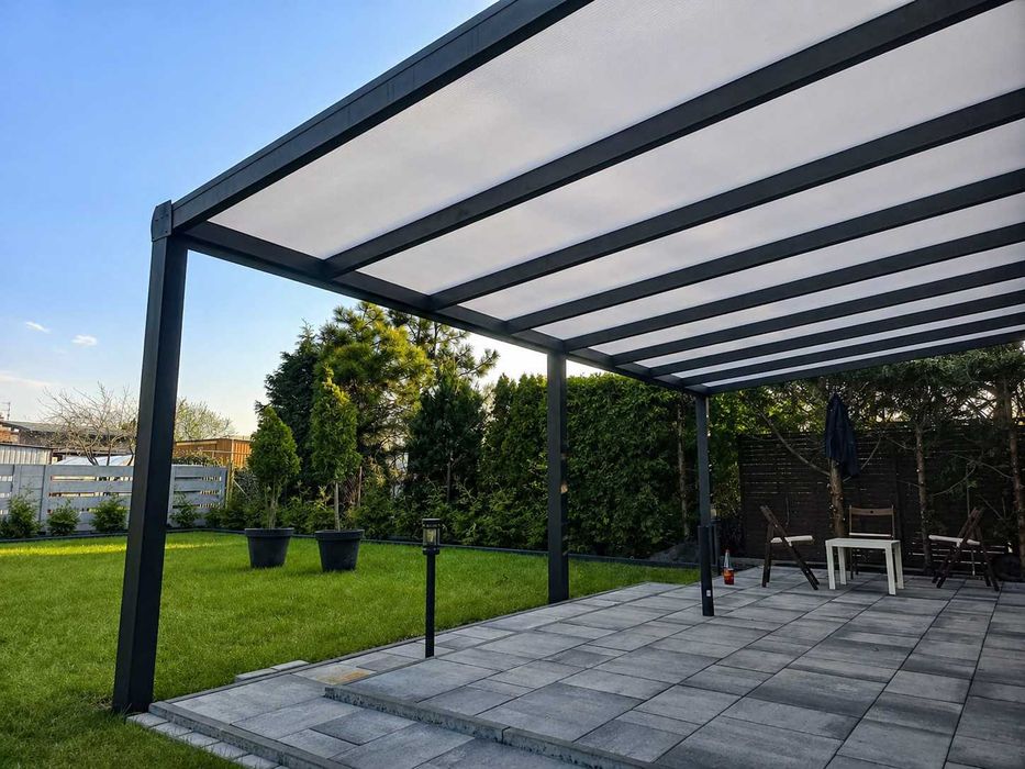 Nowoczesne zadaszenie tarasu 3×4 m – skonfiguruj swój model