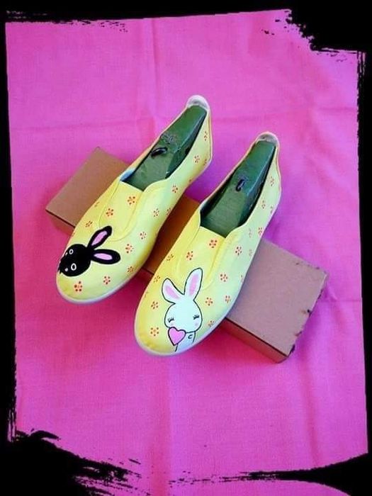 Sabrinas pintura em tecido coelhos