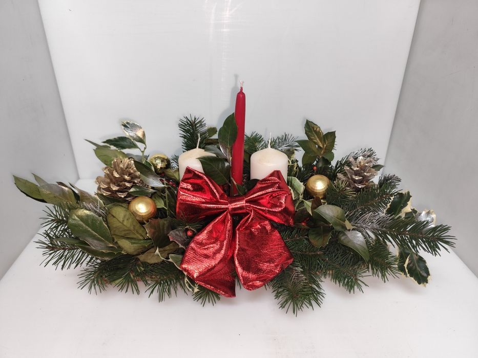 Centro de Mesa / Arranjo de Natal Manual