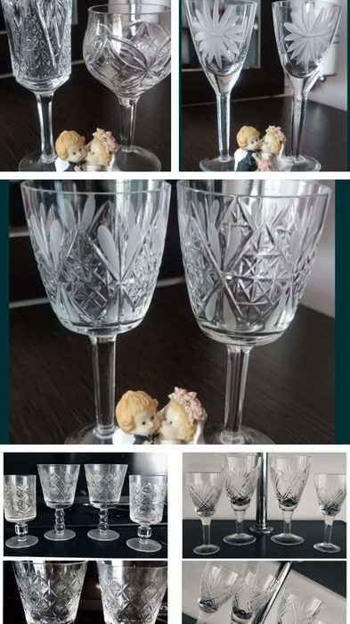 Свадебные бокалы , фужеры рюмочки хрустальные