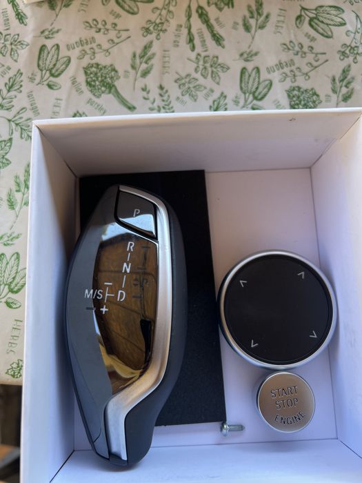 Рычаг АКПП BMW + шайба iDrive + кнопка Start/Stop Engine — комплект