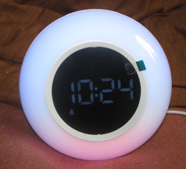 Детский будильник с ночником apuzom m5  для детей белый шум