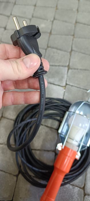 Lampa warsztatowa, kabel guma 5 metrow