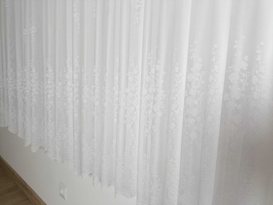 Firana żakardowa biała wys 150cm