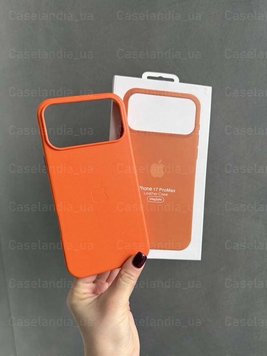 Чохол Leather Orange iPhone 17 Pro Max шкіра чехол айфон 17 про макс