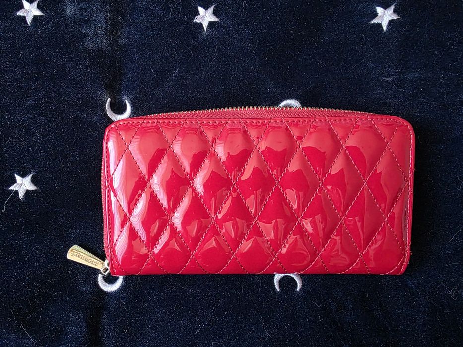 Czerwony skórzany portfel Monnari