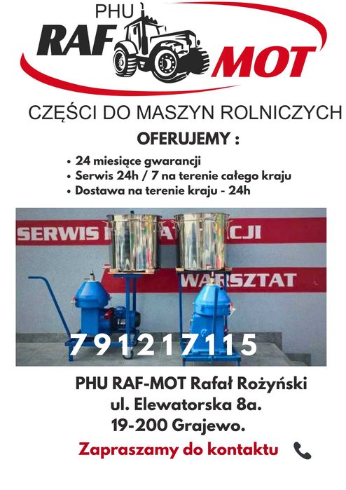 Wirówka do mleka separator części