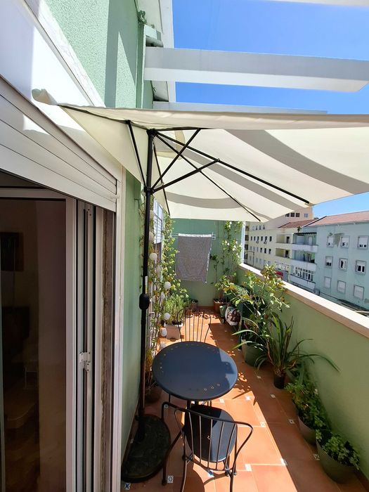 Chapeu de sol / Guarda sol retangular com base lateral