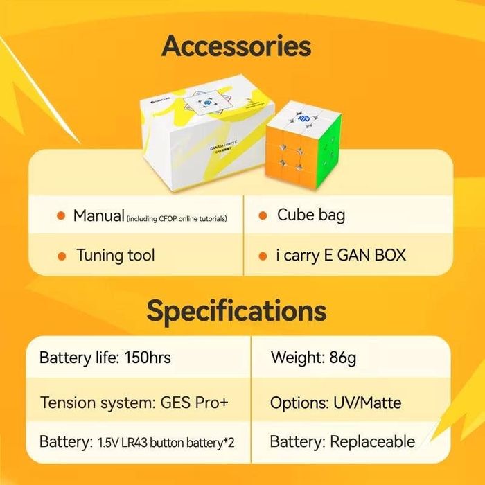 Розумний кубик GAN 356i Carry E (Android, IOS) 2025