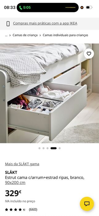 Cama ikea como nova