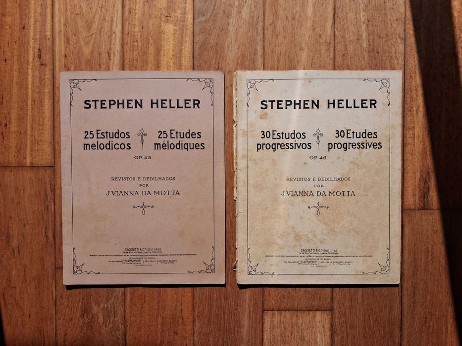 Partituras para Piano Antigas - Estudos Stephen Heller OP.45 e OP.46