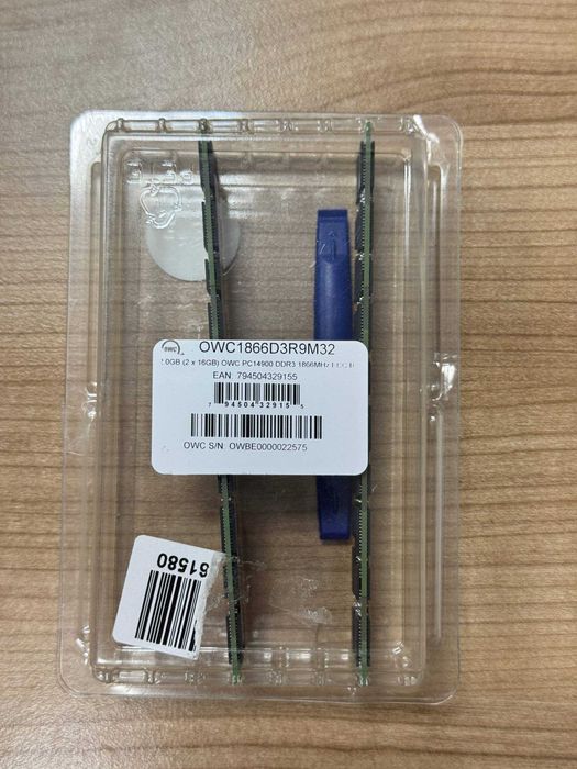 Серверна оперативна пам'ять OWC DDR3 32GB (2x16GB) 1866MHz RDIMM Kit