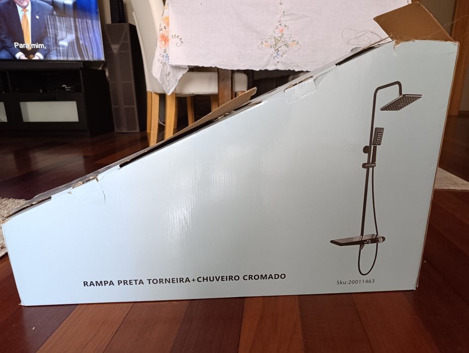 Chuveiro preto  para duche rampa