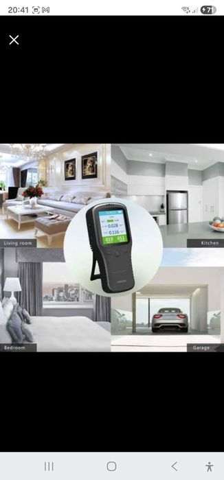 Monitor de qualidade do ar interno cinza VSON Teste preciso de formald