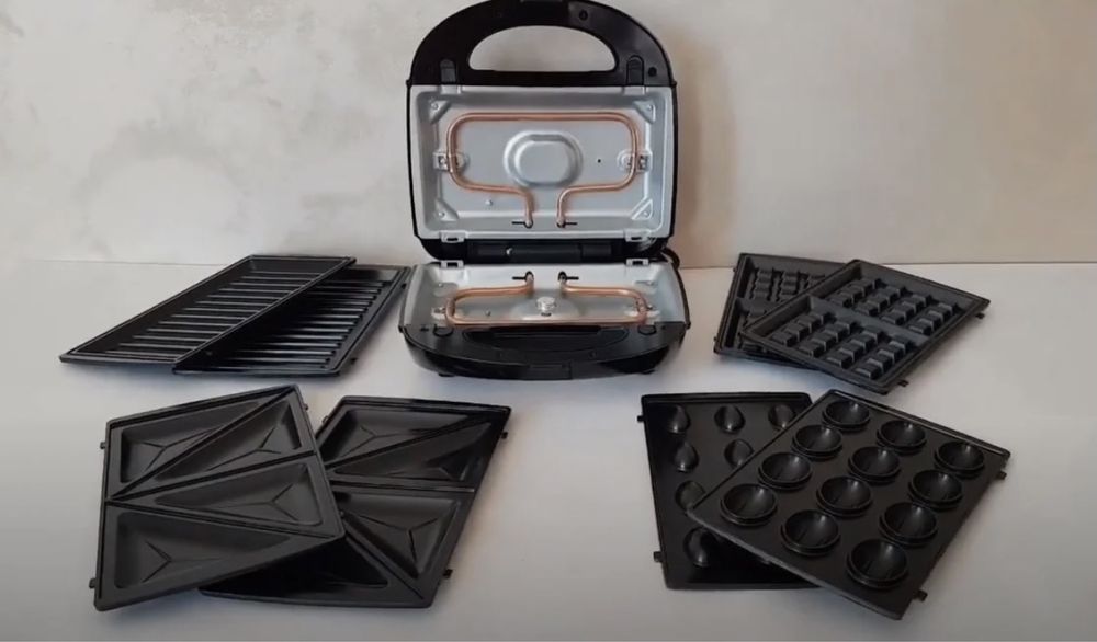 Мультимейкер 4в1 бутербродница сендвичница вафельница Rainberg RB-5408