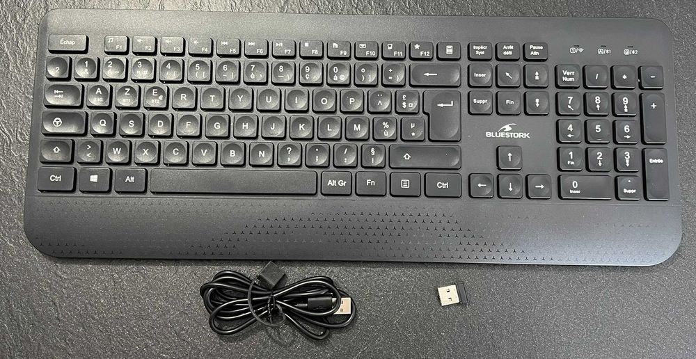 Klawiatura bezprzewodowa Bluestork Office R2 Bluetooth AZERTY FR czarna