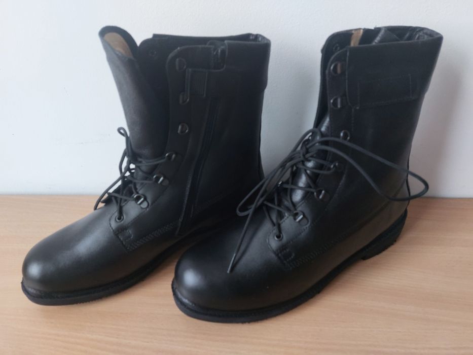 Buty wojskowe , trzewiki pilota zimowe  rozm.29 (45) skórzane , czarne.