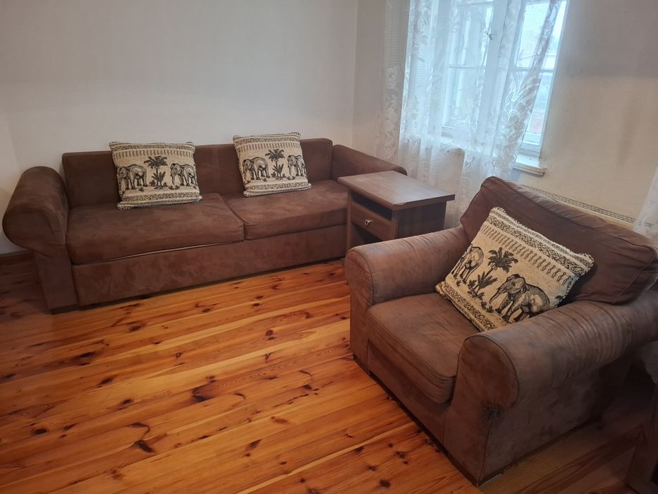 Wersalka i fotel, z funkcją spania, wygodna sofa, kanapa