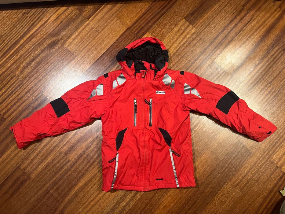 Лижний комплект Spyder: куртка + штани (Kids 170/164), червоний/чорний