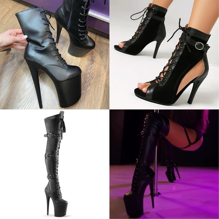 Стріпи трійки взуття для танців  exotic pole dance high heels стрипы тройки хилс