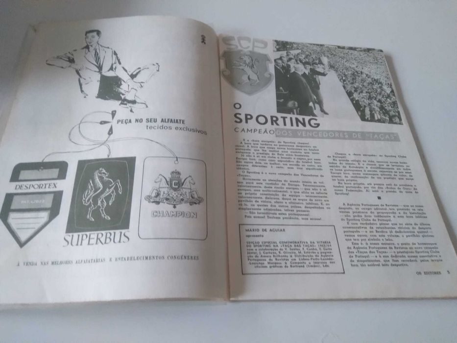 Sporting Clube de Portugal Campeão das Taças da Europa 1963 - 1964 RARA
