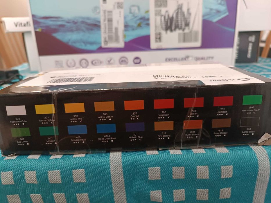 Kit de Tintas Acrílicas Profissionais Artec - 18 Cores x 36ml (Novo)
