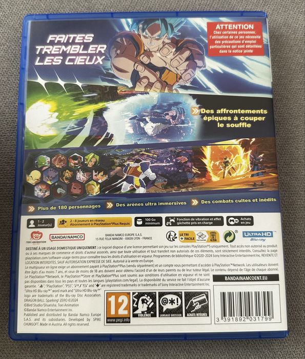 Dragonball Sparking Zero PS5