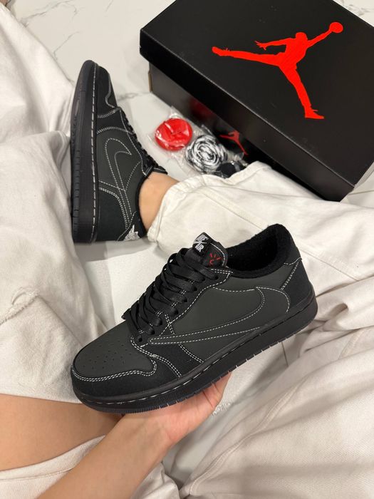 ФАВОРИТ! Air Jordan Retro 1 Low x Travis Scott OG Black Phantom 36-45