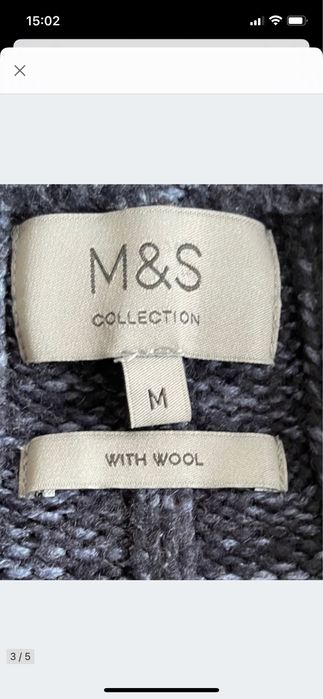 Marks & Spencer sweter niebieski półgolf rozmiar M zimowy