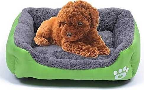 Лежанка пуф зимова м'яка для тварин котів собак р.L, чорна/сіра/зелена