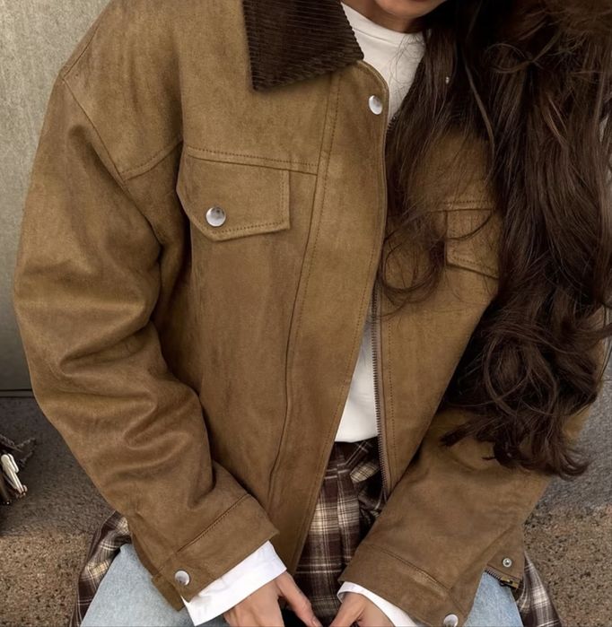 Куртка - піджак замшевий  на весну/осінь