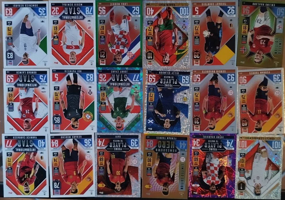 39 cartas match attax 101