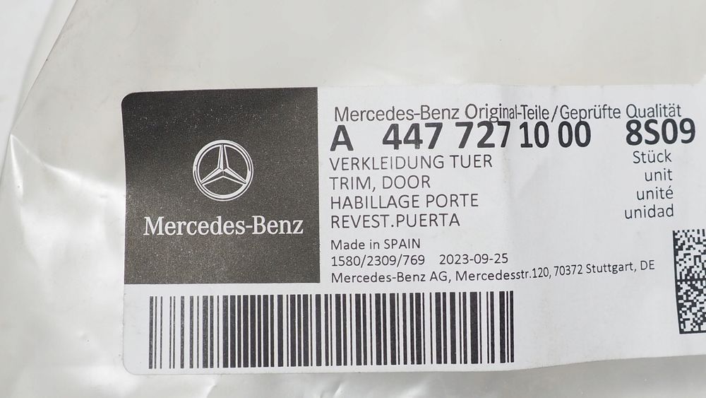 mercedes vito v klasa w447 uchwyt rączka tapicerki prawy przód a4477271000