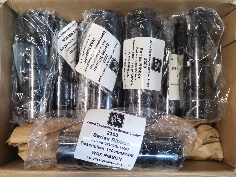 Fitas Zebra Cera (110mm x 74M)