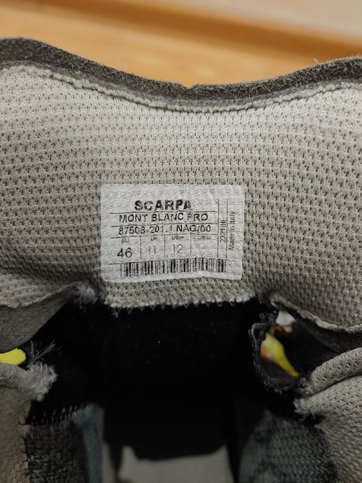 Scarpa Mont Blanc Pro GTX альпинистские ботинки EU46