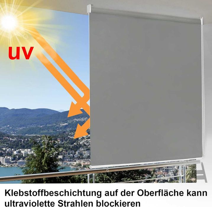 roleta szara zewnętrzna na taras balkon 140x140