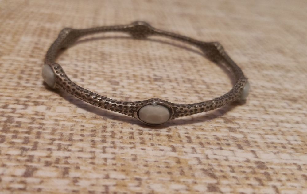 Bransoletka srebrna kamień kamienie oczka stylowa glamour vintage koło