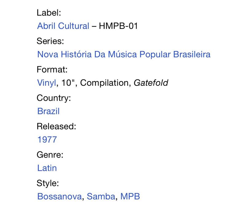 Disco vinil 10” Chico Buarque