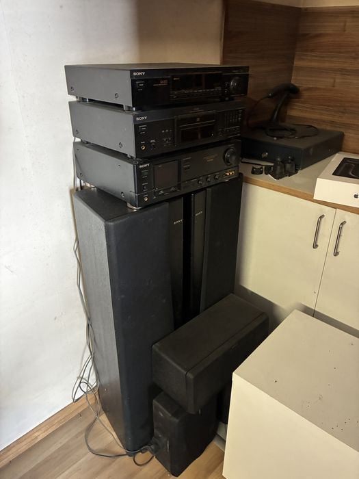 Zestaw muzyczny sony, 5 głośników, tuner, odtwarzacz CD, wzmacniacz